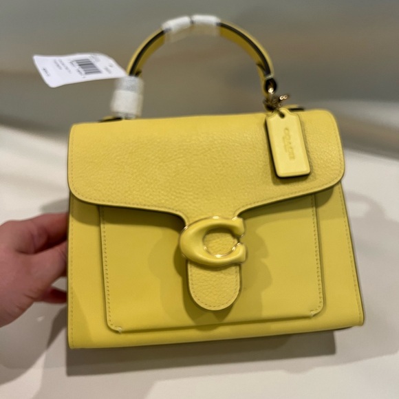 NWT Coach Tabby Top Handle Yellow Spring Summer Bag - Picture 2 of 14